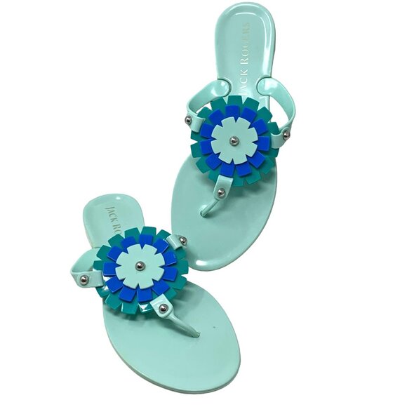 Jack Rogers‎ Bella Mint Jelly Thong Flip Flop Sandals - Picture 9 of 9